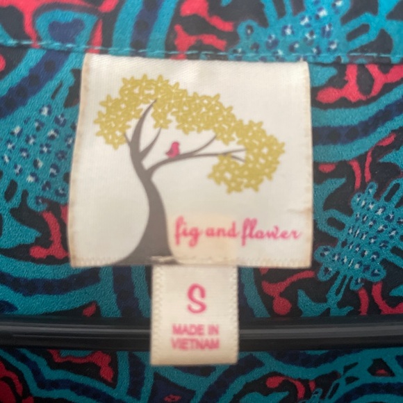 Anthropologie Blouse Boho Hippie Festival Paisley Blue Tunic Peasant Fairy S.L - Picture 3 of 6